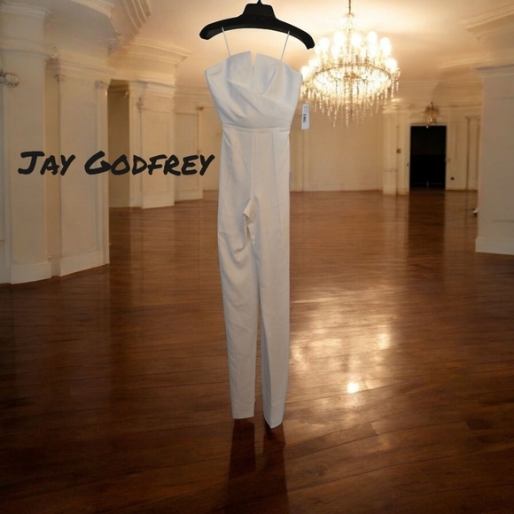 Mac Duggal Pants - Jay Godfrey White Jumpsuit